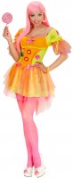 Oversigt: Sweet Candy Clown kostume til kvinder