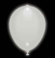 5 globos LED luminosos Partynight blanco 23cm
