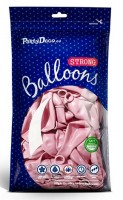 Vorschau: 100 Partystar metallic Ballons hellrosa 12cm