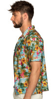Widok: Męska koszula hawajska z kwiatami hibiskusa