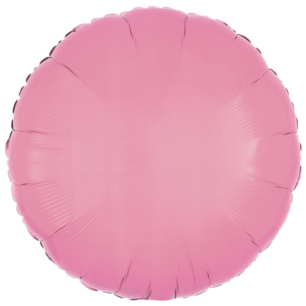 Rosa metallisk folieballong 45cm