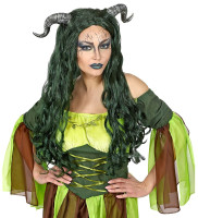Preview: Forest creatures wig with horns for women