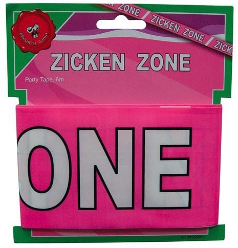 Pinkes Zicken Zone Absperrband 600cm