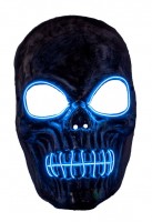 Widok: Szkieletowa maska w kolorze jasnoniebieskim