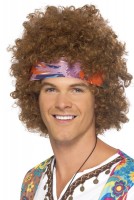 Curly afro wig with headband