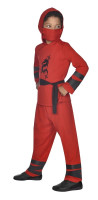 Vista previa: Disfraz de ninja en rojo para niños