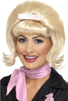 Blonde beehive wig with bow
