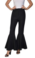 Widok: Damskie, czarne, rozkloszowane spodnie Amy w stylu lat 70