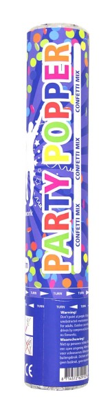 Partypopper met kleurrijke confetti