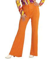 Widok: Pomarańczowe spodnie rozkloszowane w stylu retro Larona