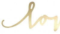 Oversigt: 6 gyldne dekorative bogstaver Kærlighed 6 x 20 cm