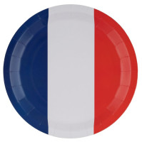 8 paper plates blue-white-red