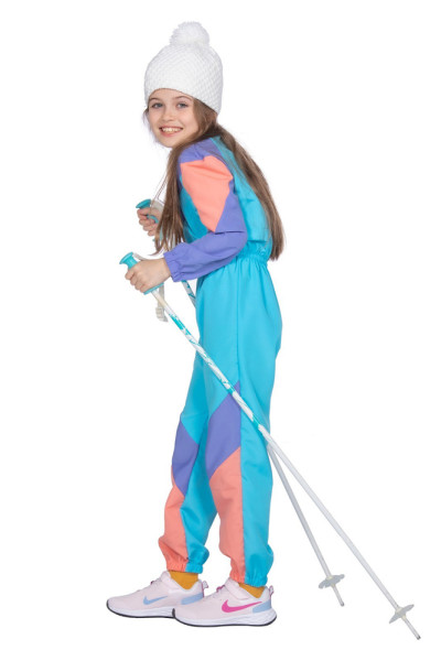 Retro Ski Anzug Kostüm für Kinder