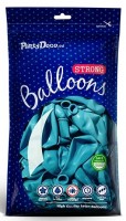 Vorschau: 100 Partystar metallic Ballons karibikblau 30cm