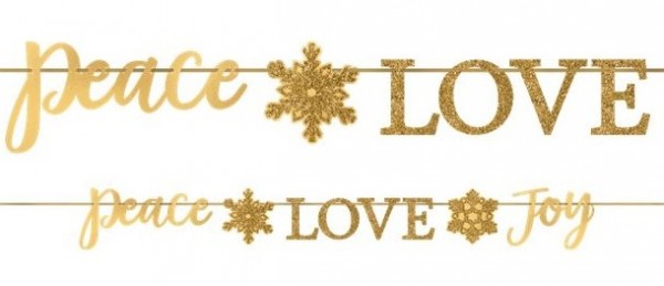 Peace Love Joy Christmas garland 3.65m