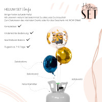 Vorschau: Minions Ballonbouquet-Set mit Heliumbehälter