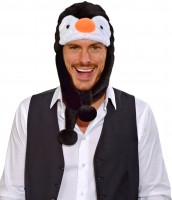Vista previa: Sombrero de peluche pingüino