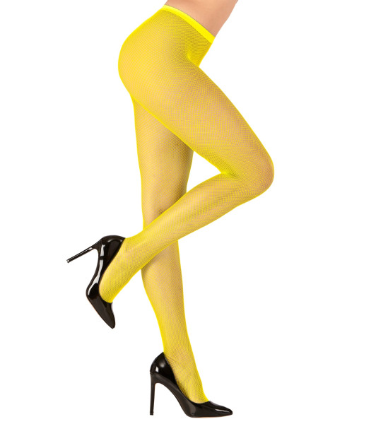 Gele visnetpanty voor dames