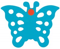 Oversigt: Farverig sommerfugl krans 4 m