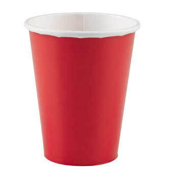 8 party buffet paper cups red 266ml