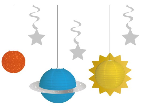 Up in Space hanging decoration 6 pieces
