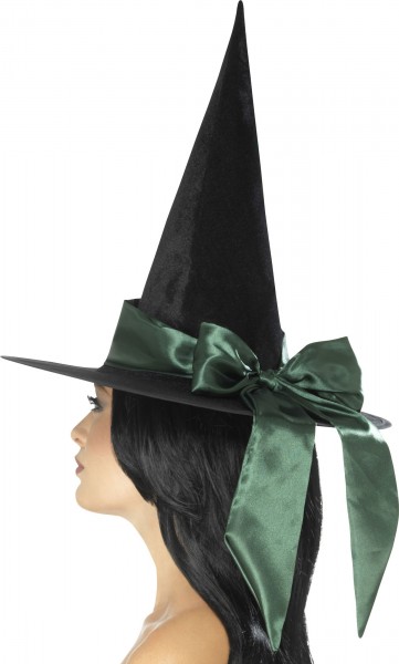 Spiczasta czapka czarownicy Kate z kokardą
