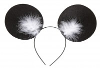 Vista previa: Diadema negra con orejas de ratón