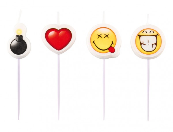 Emoticon cake candle Express Yourself 4 pieces