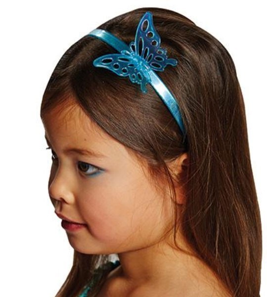 Blue butterfly headband