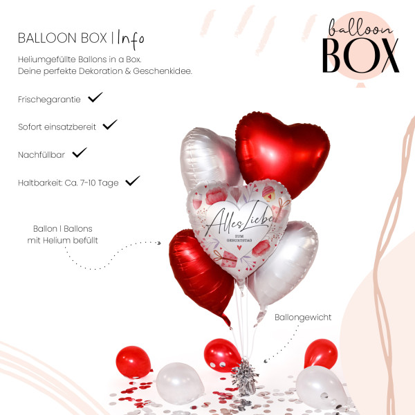 Heliumballon in der Box Lovely Birthday Wishes 3