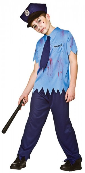 Zombie Cop kostym för pojkar