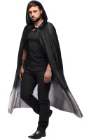 Preview: Classic Hooded Cape Black-Grey