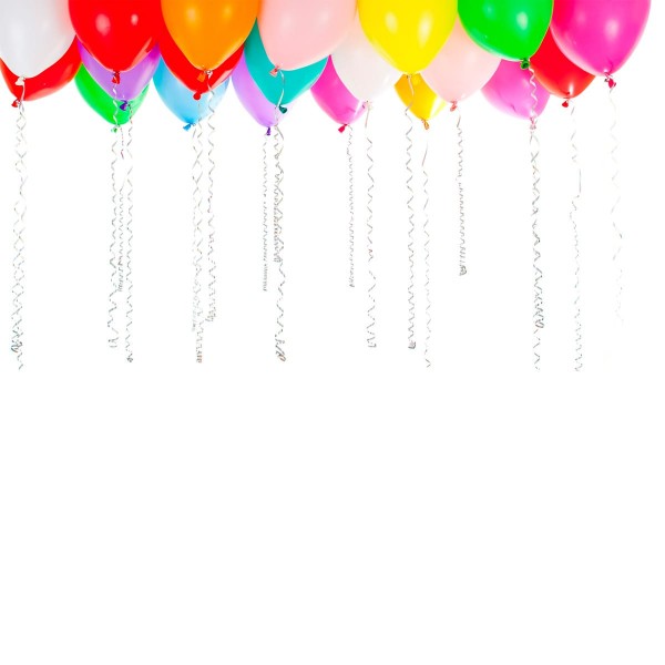 15 colored latex balloons 23cm