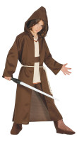 Disfraz túnica marrón con capucha para niños