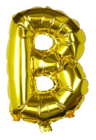 Gylden bogstav B folieballon 40cm