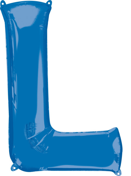 Balon foliowy litera L niebieski XL 86cm