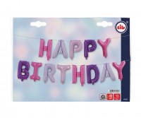 Oversigt: Folie ballonsæt Dahlia tillykke med fødselsdagen 40cm