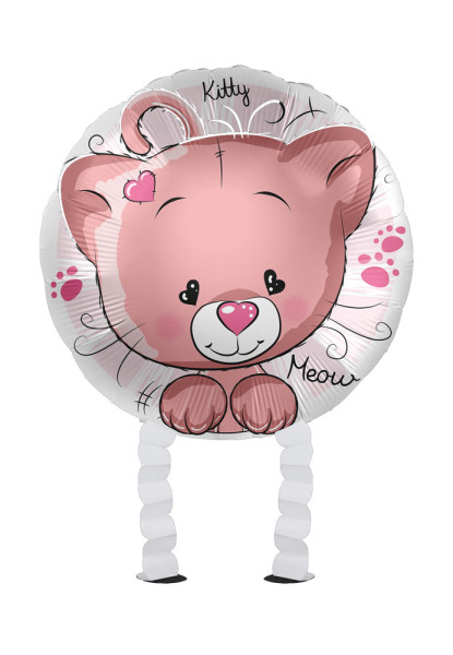 Small cat Airwalker foil balloon 43cm