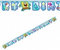 Oversigt: SpongeBob Fun Happy Birthday kæde 180cm
