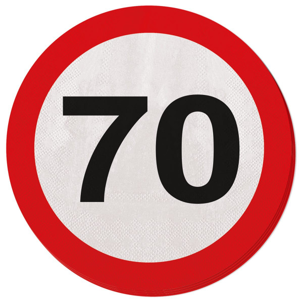 20 traffic sign 70 napkins 33cm