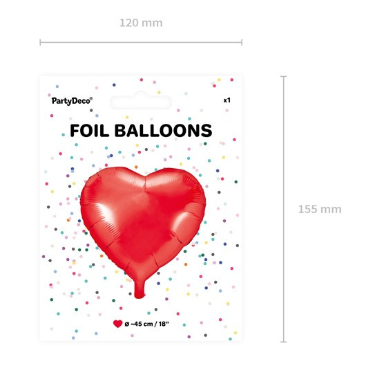 Herzilein Folienballon rot 45cm 3