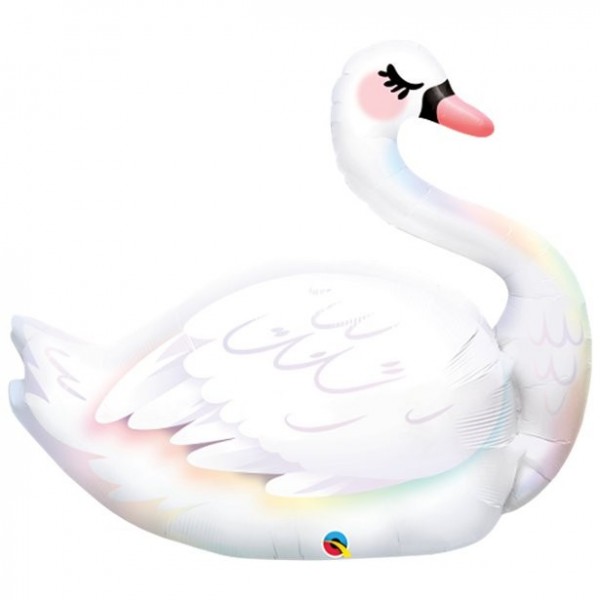 Graceful swan foil balloon 89cm
