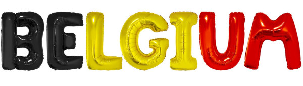 Belgium foil balloon lettering