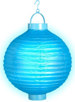 Vorschau: Blauer LED Lampion 30cm