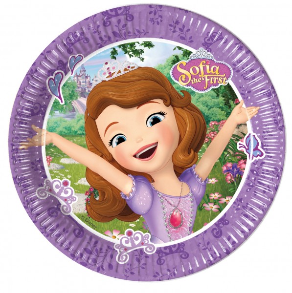 Sofia The First 8 paper plates 20cm