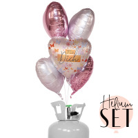 Vorschau: Für Dich Butterflies Ballonbouquet-Set mit Heliumbehälter