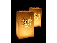 Aperçu: 10 belles lanternes coeur 15 x 9 x 26 cm
