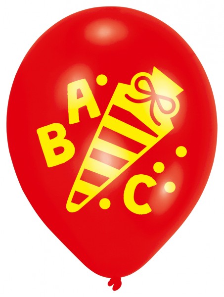 6 Back to school ABC balloons 20 cm 4