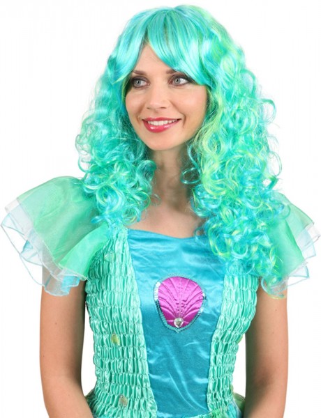 Ocean Princess Pruik Turquoise