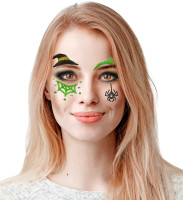 Aperçu: Stickers visage de sorcière scintillant